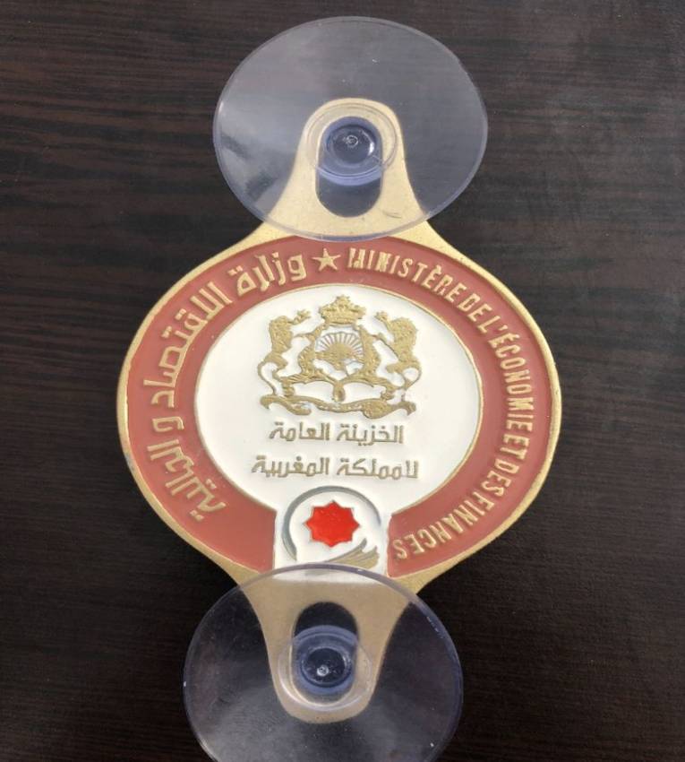 Macaron Officiel Ministère de l’Économie et des Finances – Badge Ventouse Véhicule