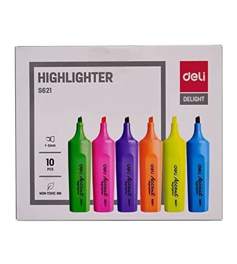 paquet 10 Marqueur fluorescent multi couleur