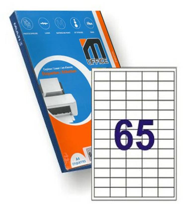 Étiquettes adhésives blanches pour Impression