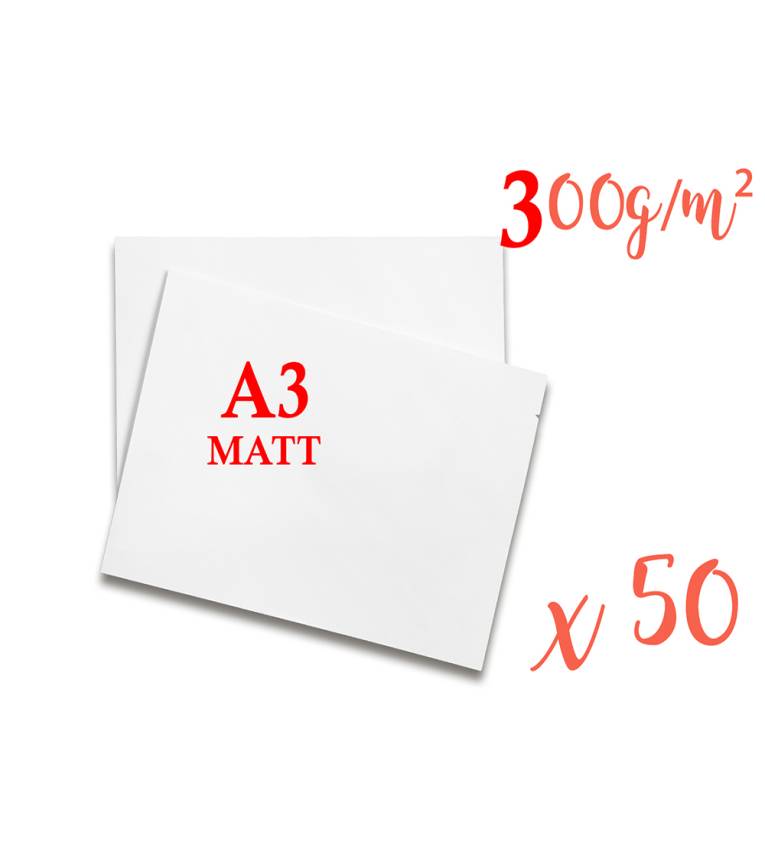 Papier  cartonné A3 Matt pour impression, papier 300g pour les diplôme et carte de visite