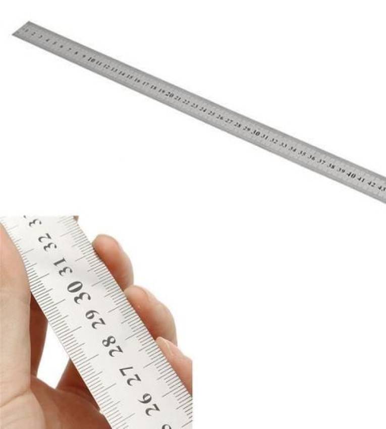 Règle en Métal  acier inoxydable couleur: argent   elle est faite d'alliage.pratique.