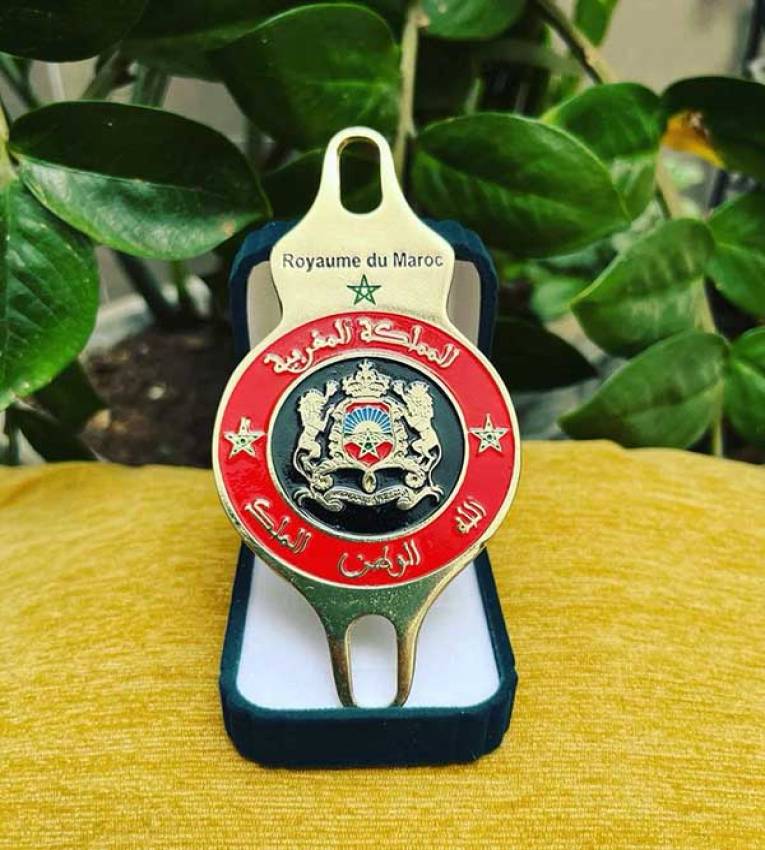 Macaron Royaume du Maroc pour les véhicules avec support