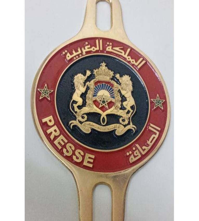 Macaron Presse du Maroc pour voiture avec support