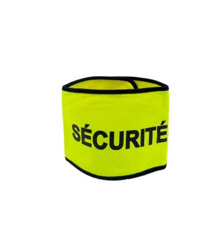 Brassard de sécurité haute visibilité jaune fluorescent