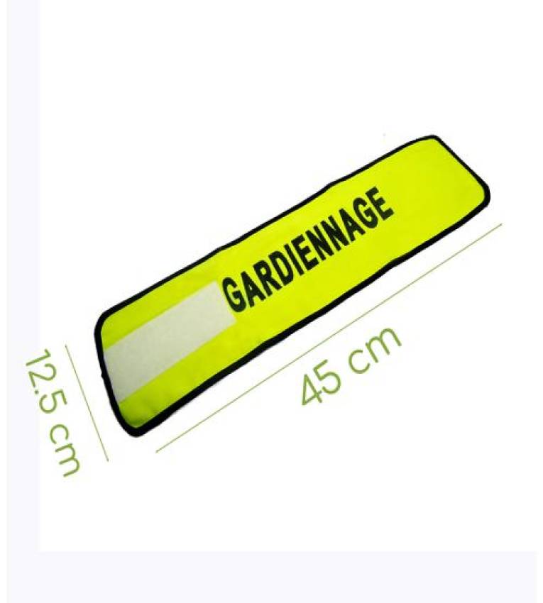 Brassard de  haute visiblité - Gardiennage- jaune  fluorescent
