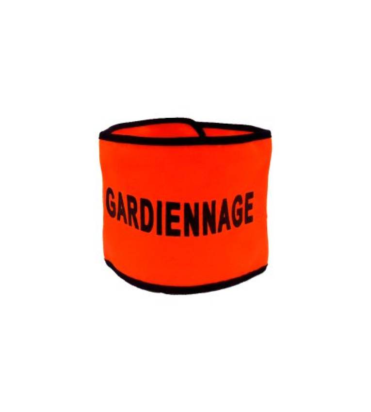 Brassard de Gardiennage orange fluorescent pour les agents de sécurité