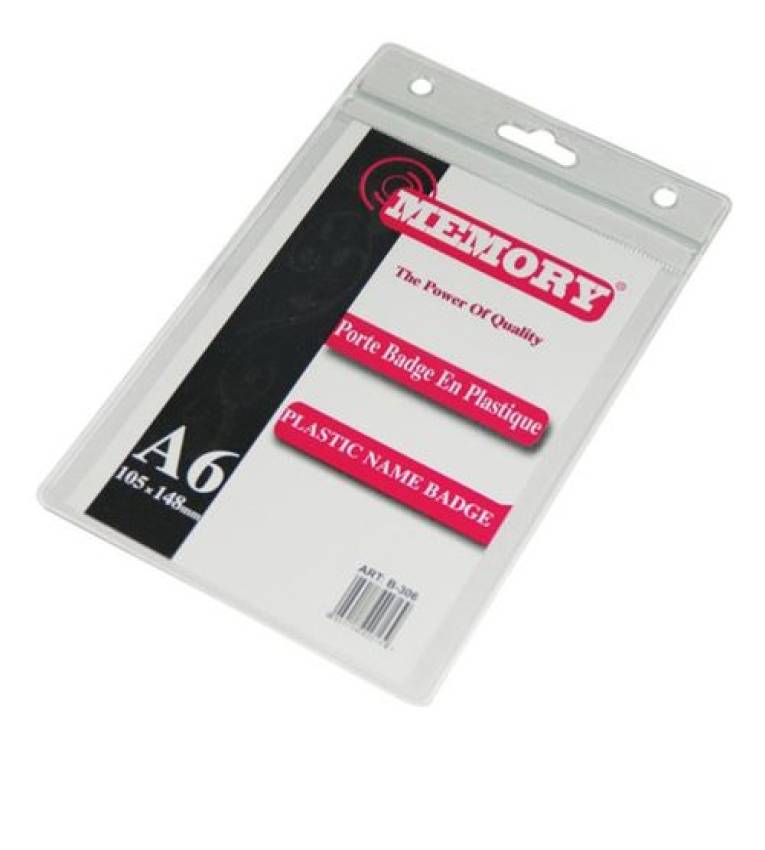PAQUET PORTE BADGE EN PLASTIQUE MEMORY A6 + 5 cordons bleu gratuit