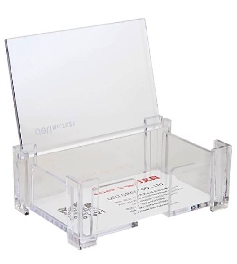 3 Porte de carte de visite Transparent en plexiglasse