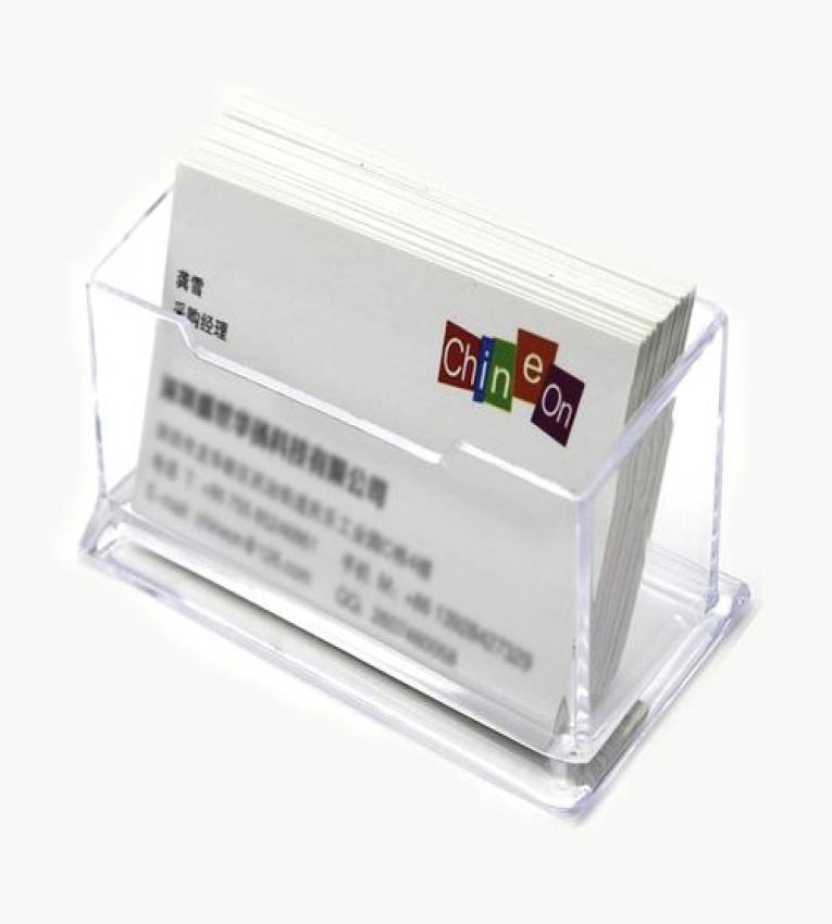 3 Pcs Porte de Carte de Visite en plexiglasse Dur Transparent