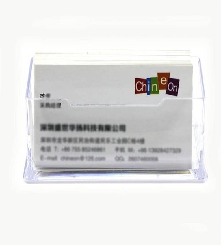 3 Pcs Porte de Carte de Visite en plexiglasse Dur Transparent