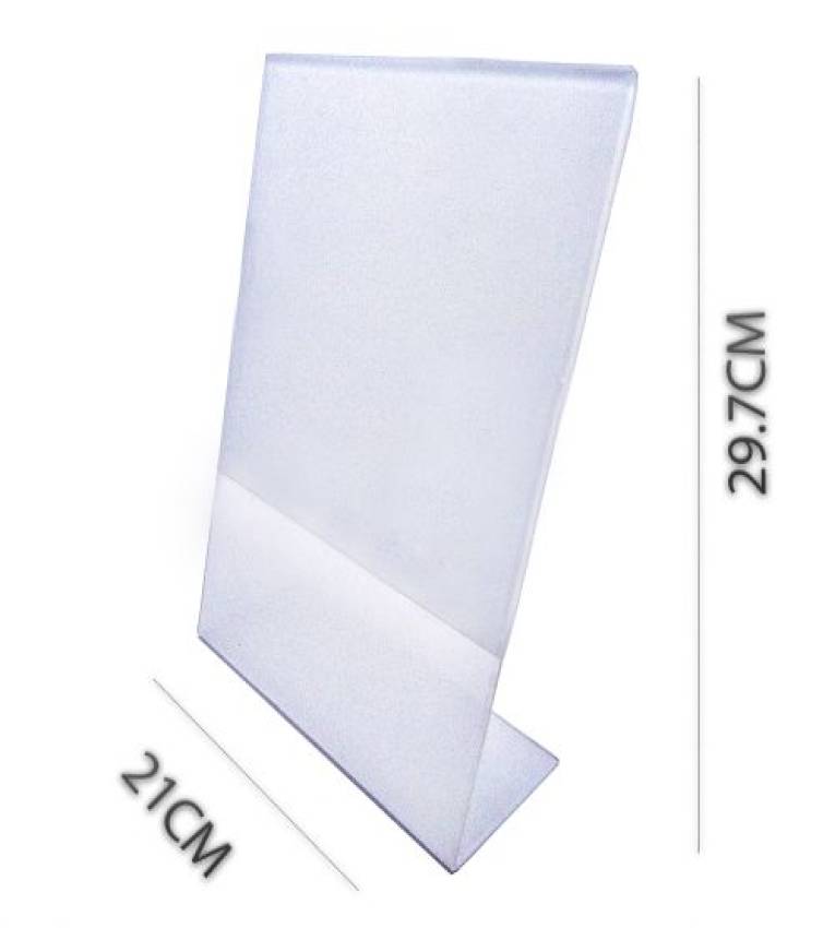 Cadre d'affichage  en plastique plexiglass transparent  A4