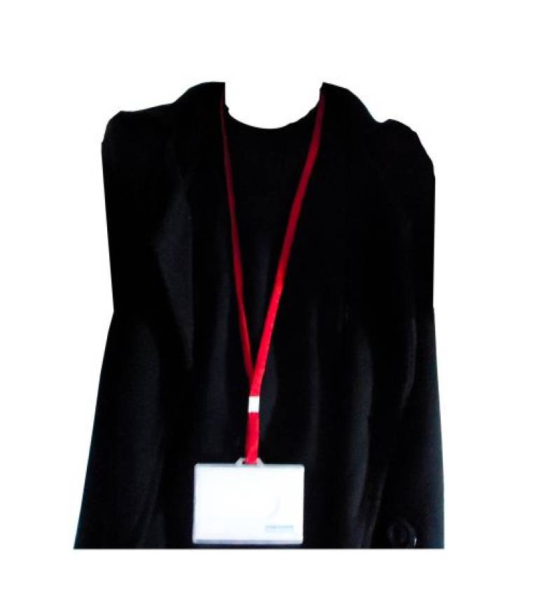 5 Portes-Badges avec Lacet rouge & Carte d'identité,54x87 mm