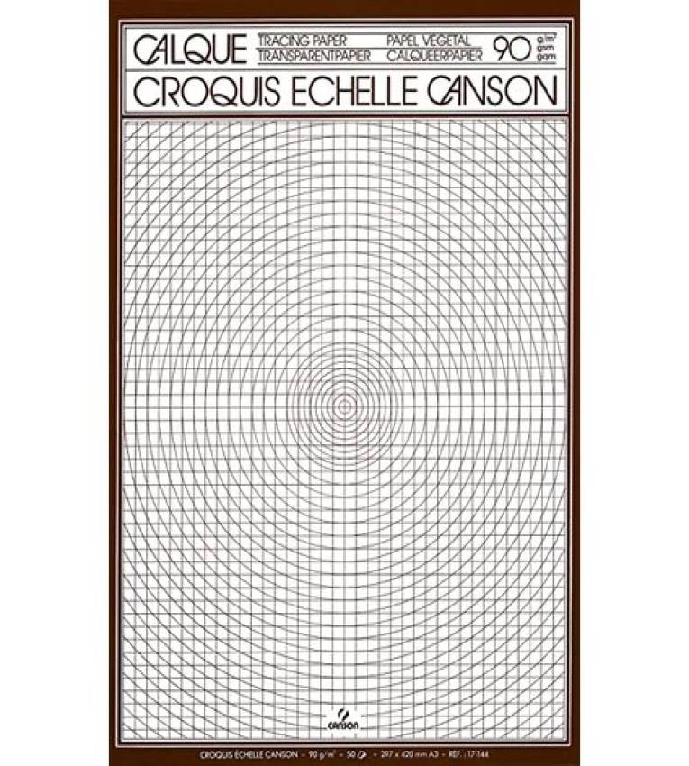 A3 Bloc de papier calque  A3  croquis échelle  50 feuilles
