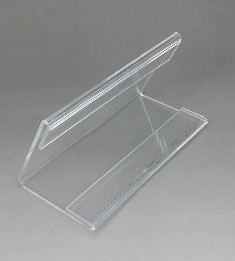 Présentoir de table transparent plexiglass format V  150 x 80mm