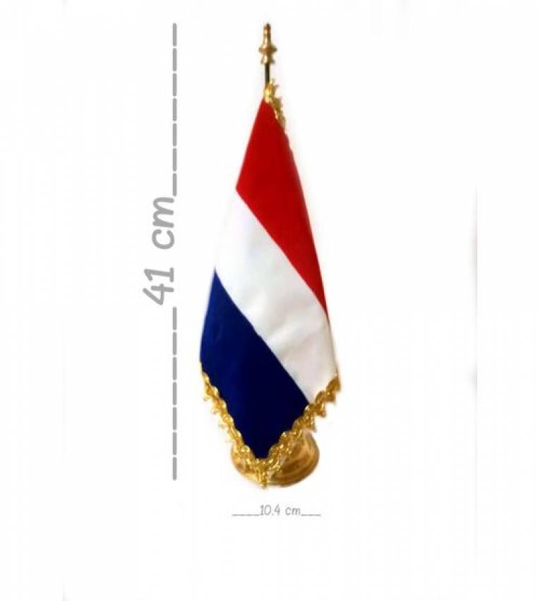 41cm Drapeau hollande de Bureau en Cuivre