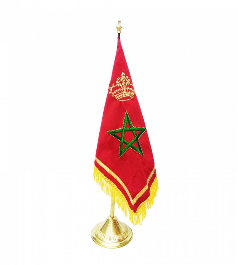 Le drapeau marocain ajoute un bel éclat à votre bureau