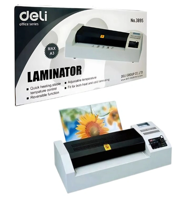 La plastifieuse A3+ Deli est une machine professionnelle