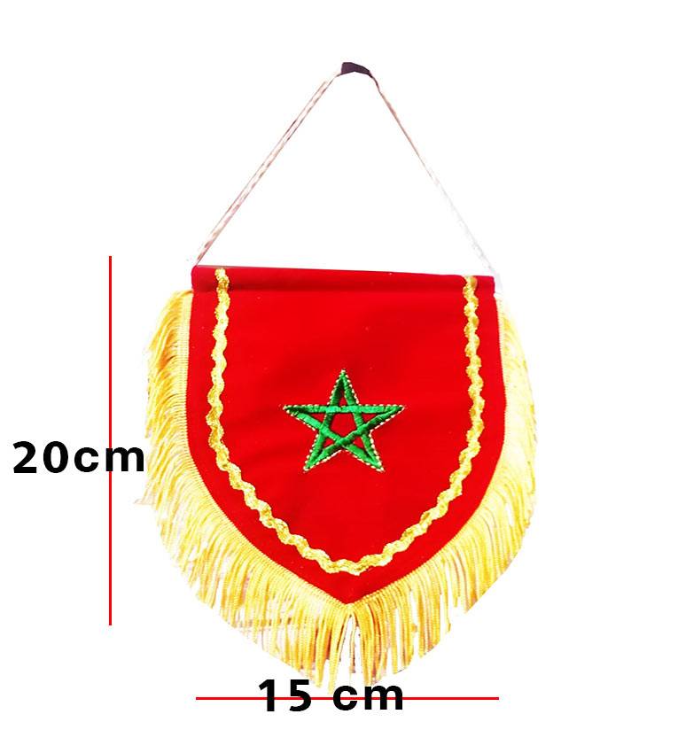 15×20 CM DRAPEAU  DU MAROC EN TISSU VOITURE