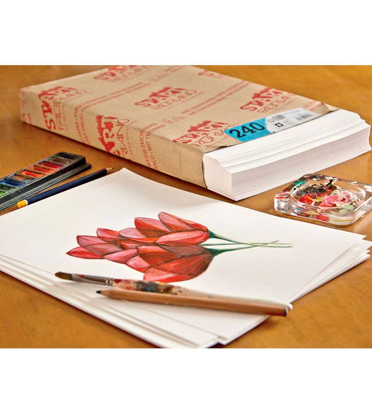 PAPIER DESSIN 240G/M2 FORMAT A4 21X29,7CM 50 FEUILLES