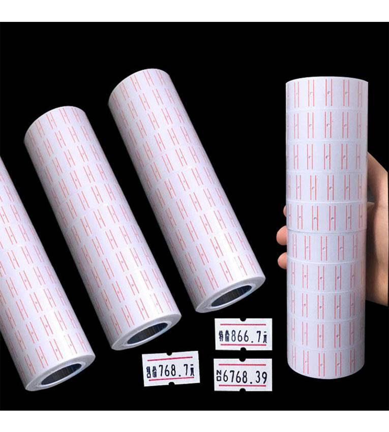 Étiquettes de prix auto-adhésives en rouleau, étiquette autocollante à une rangée pour le prix