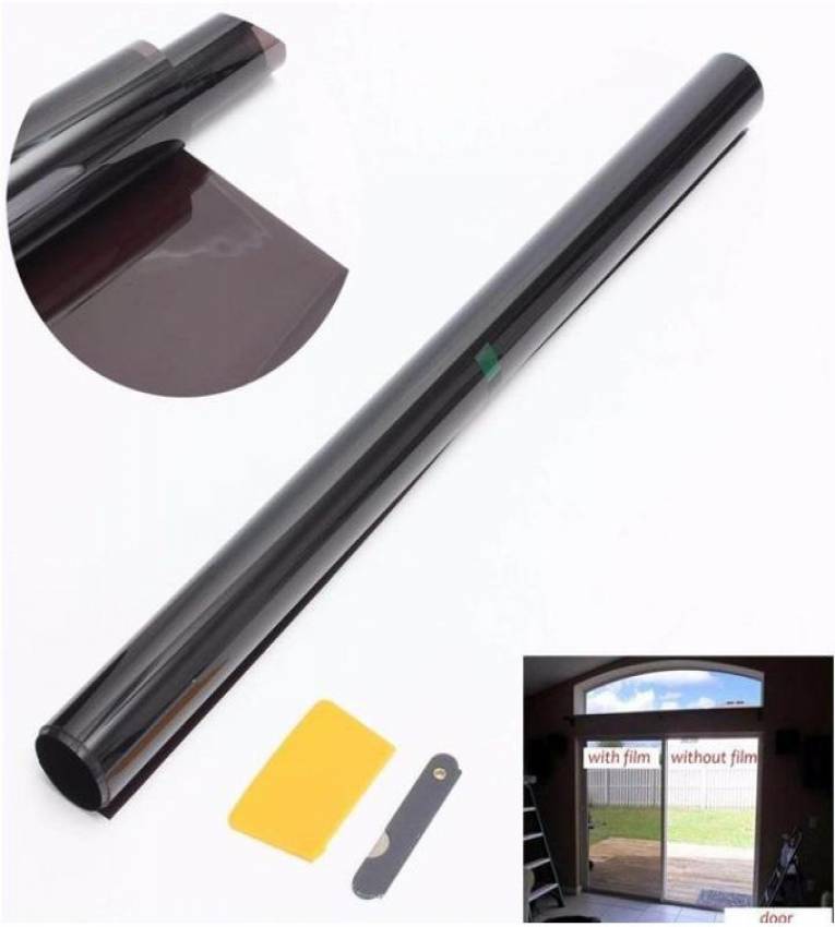 Film pour fenêtre Kit de rouleau teinté Noir UV-Proof: 5 (50 × 300 cm )