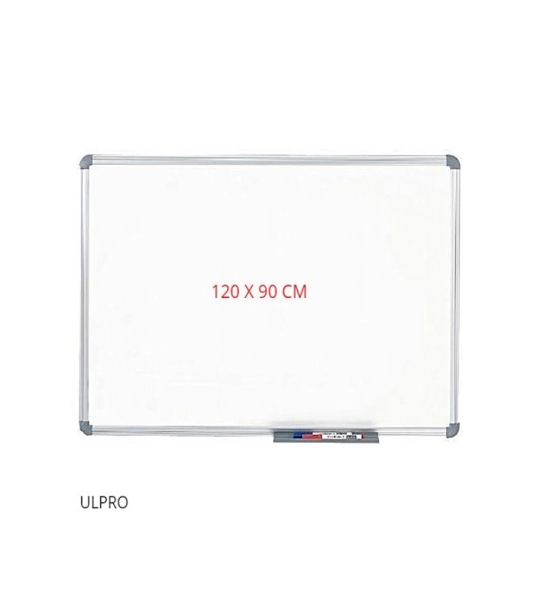 Tableau magnétique de 120 cm / 90 cm de hauteur. Il offre une surface d'écriture brillante, lisse et facile à nettoyer