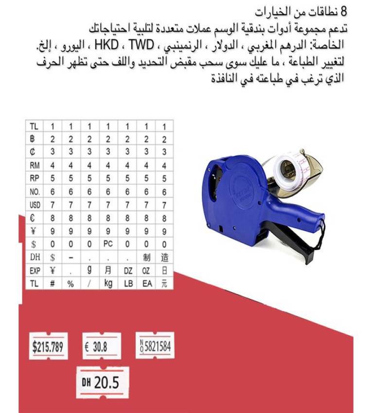 Pistolet de prix et de date