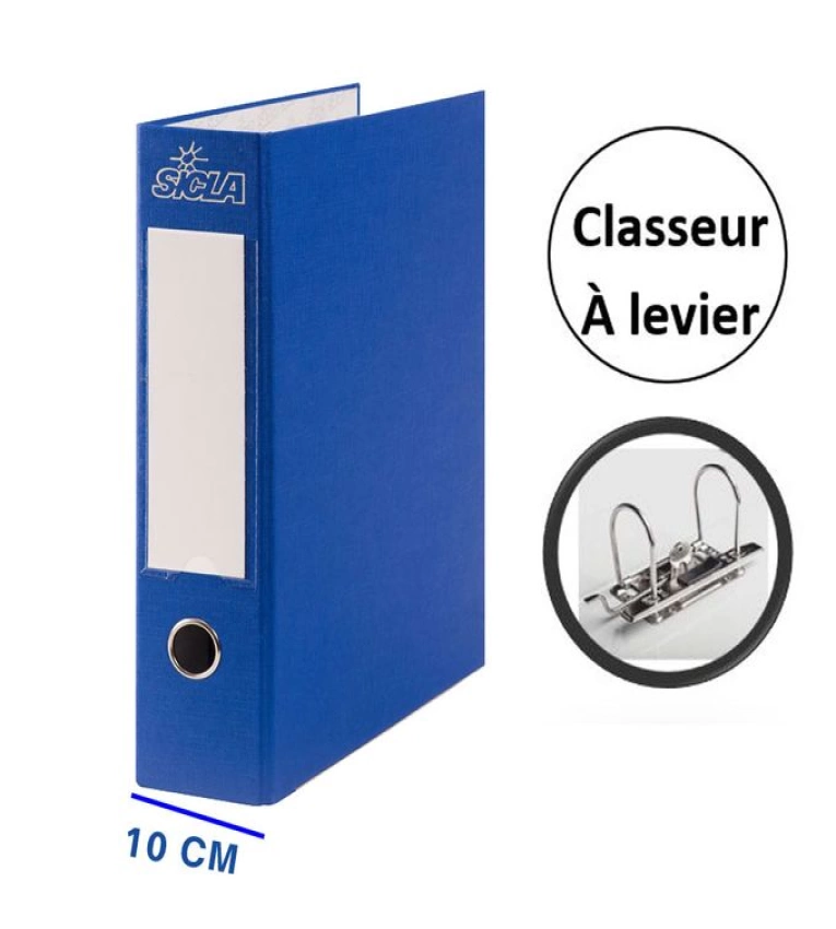 Classeur a levier 32*28 Dos 5 cm en simili rayé  Ranger et archiver en toute sécurité