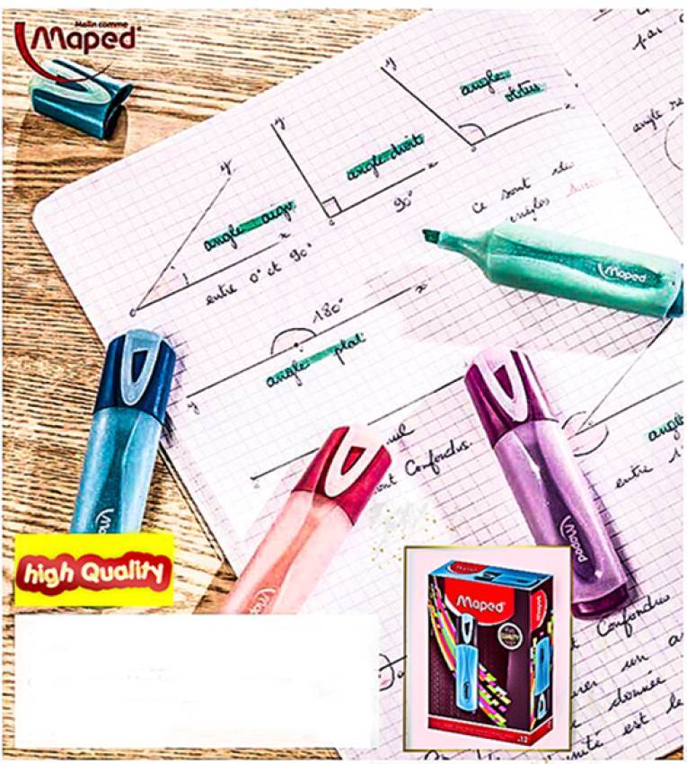 MAPED - Boite des Surligneurs Fluo Peps Classic coloris Bleu