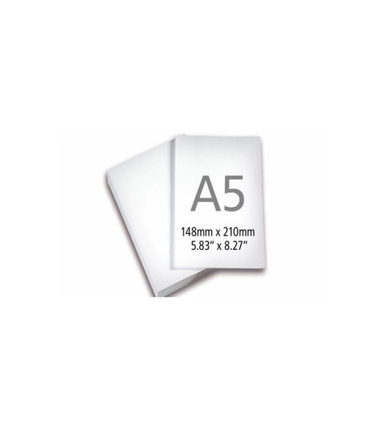 Papier A5 blanc de 80 g/m². Blancheur: 169 CIE. Garanti 99,99 % sans bourrages.