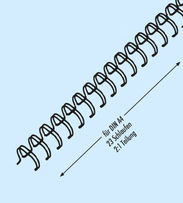 Reliures a double speral métalliques mintra noir 2:1, A4 22mm (5/8") | argentées - Pratiques et élégantes pour vos documents
