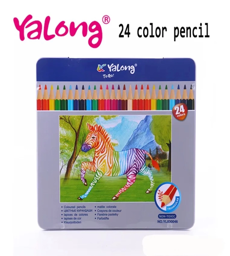 Crayons peinture Yalong 24 couleurs haute qualité, non-toxiques. Exprimez votre créativité en toute sécurité !