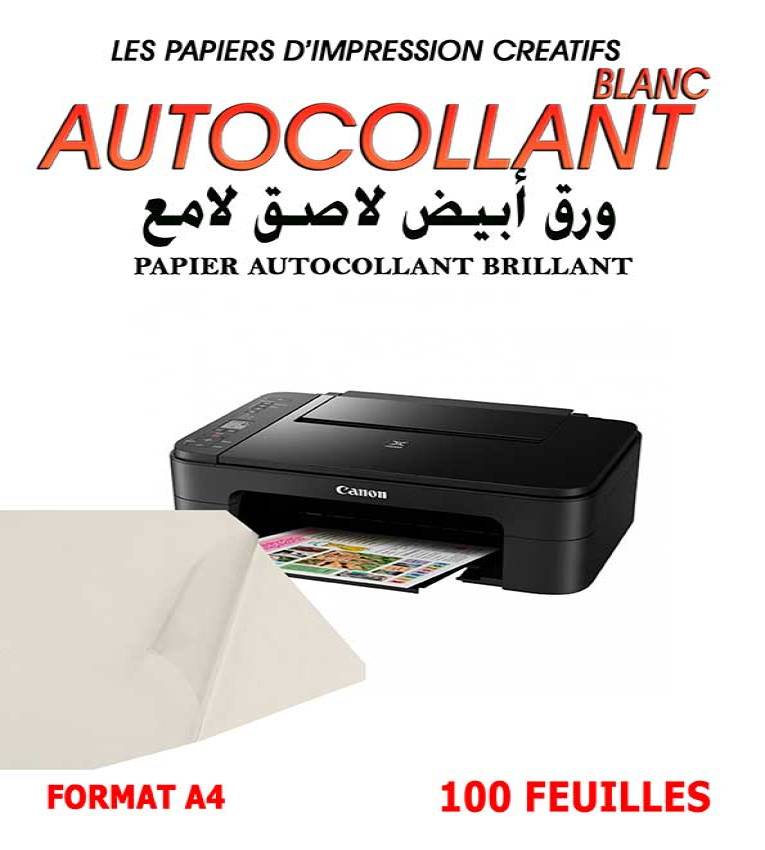 Papier imprimable pour imprimante autocollant Brillant