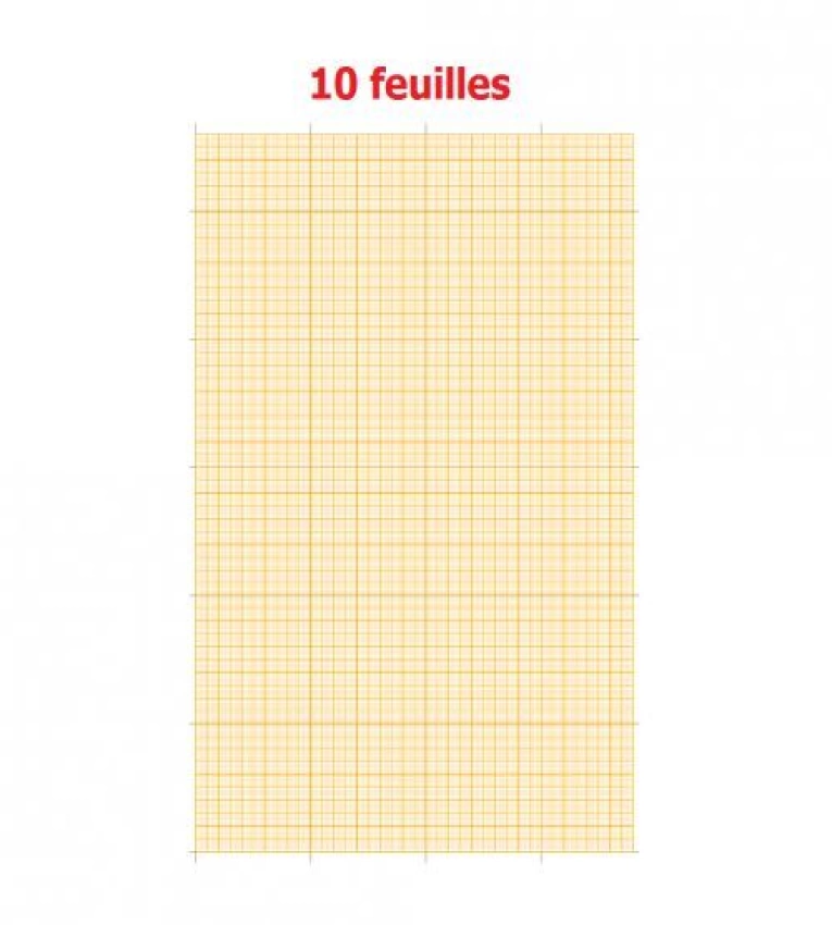 Lot de 10 feuilles de papier millimétré pour des dessins précis et graphiques. Idéal pour les calculs et les croquis. Découvrez-le maintenant !