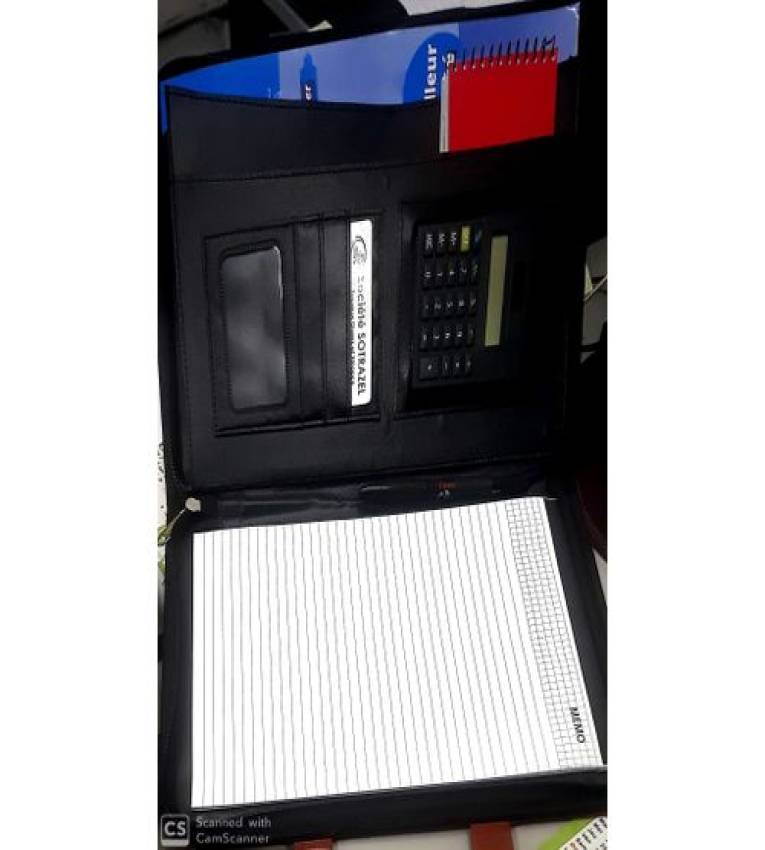 SAN Conférencier porte-document A4 en cuir gold