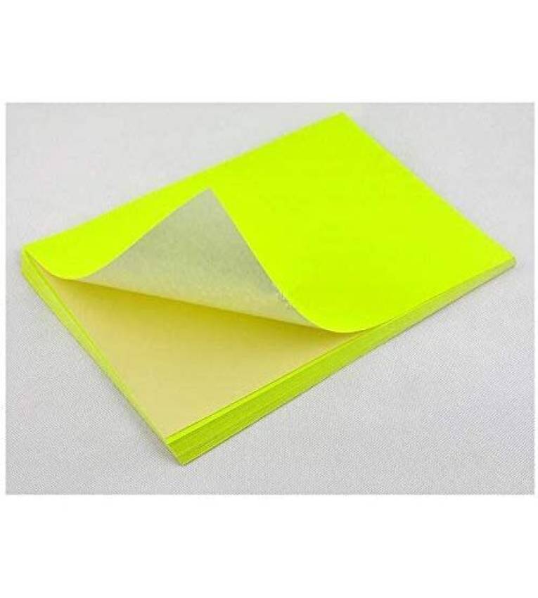 Papier autocollant A4 mat Fluorescent pour imprimante à jet d'encre, laser 50pcs