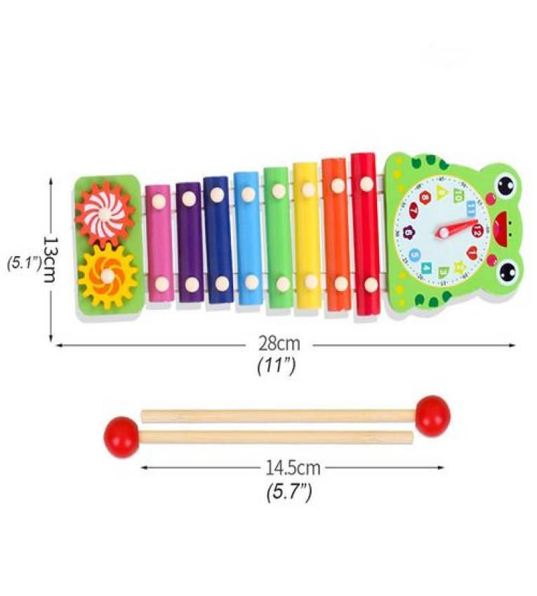 Piano à main en bois pour enfants, xylophone, piano, instrument de son 3 in 1