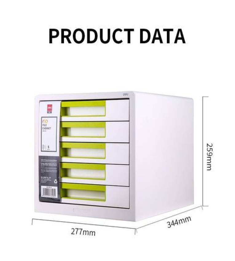 Professionnel Classeur de bureau à tiroirs en plastique, Format A4 de 5 étages