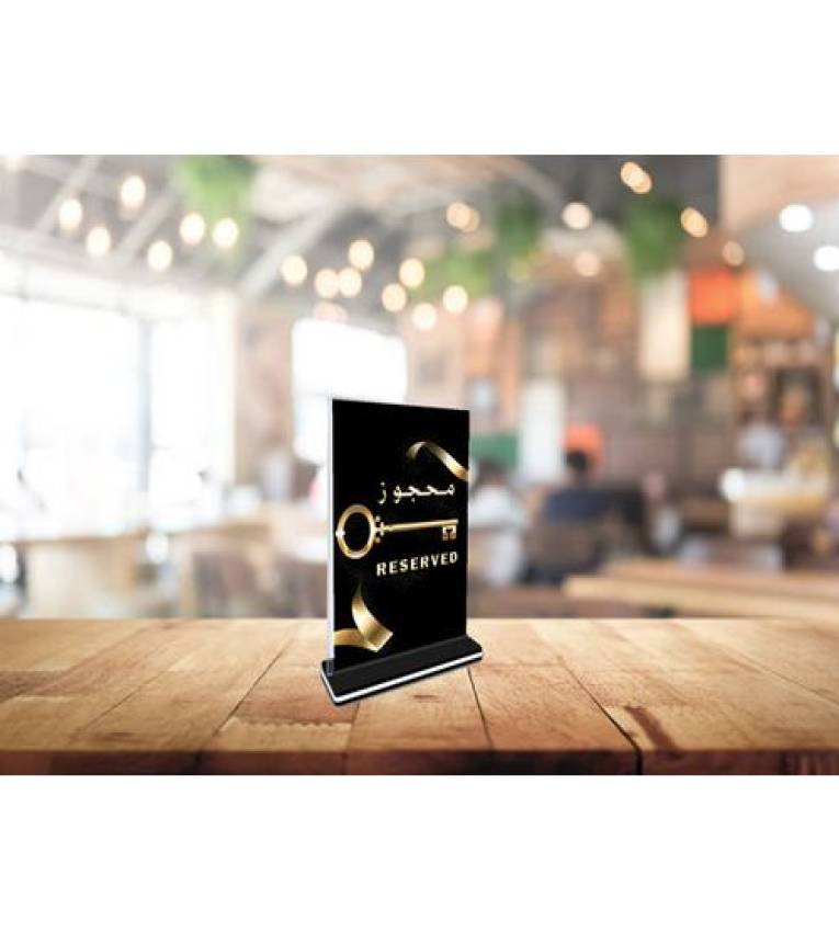 Réservée Plaque de table Marque-place, RESERVED Table et espace Double Face A6
