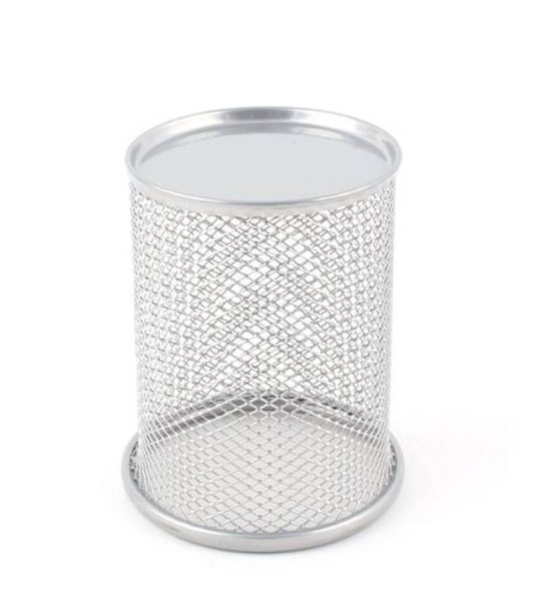 Boîte de rangement pour stylo - Avec porte-stylo - En fer forgé gris