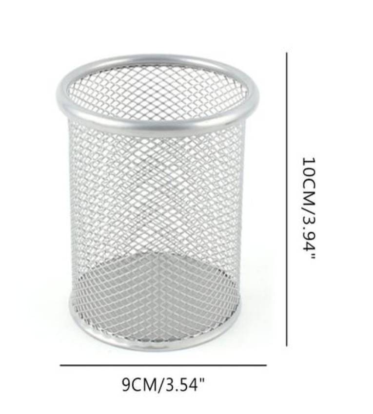 Boîte de rangement pour stylo - Avec porte-stylo - En fer forgé gris