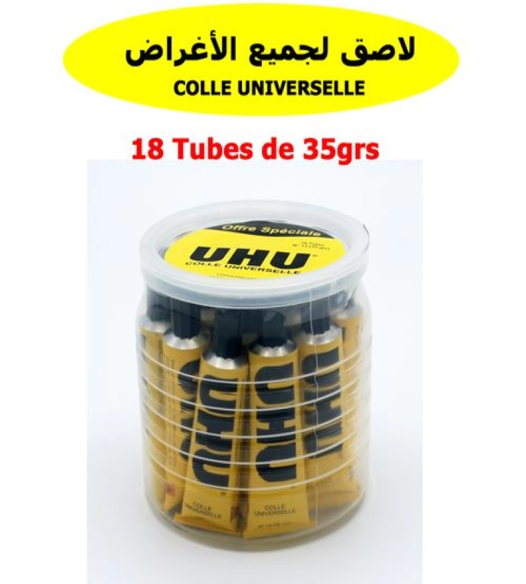 Lot pratique : 18 tubes de colle UHU 30 g, chacun. Adhérence puissante pour projets créatifs.