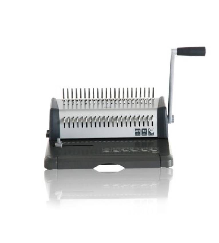 Capacité de reliure maximale de 450 feuilles et poignée réglable pour différentes tailles de reliure