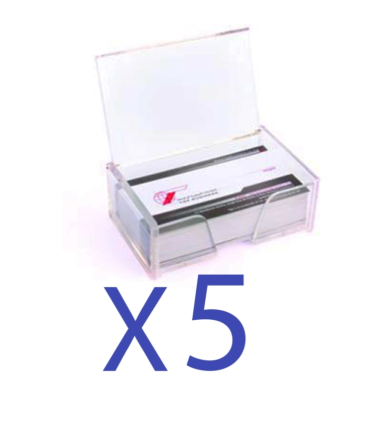 6 Porte de Carte de Visite en plexiglasse Dur Transparent