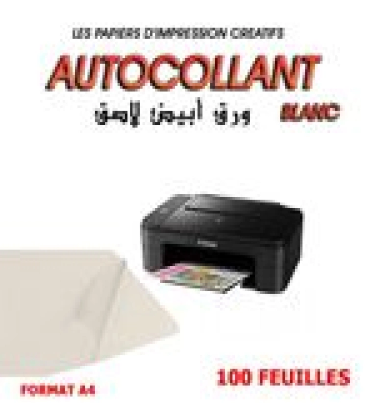 Papier imprimable pour imprimante A4 universelles autocollantes 100 feuilles Autocollant Blanc Format A4 pour imprimantes laser et jet d'encre .