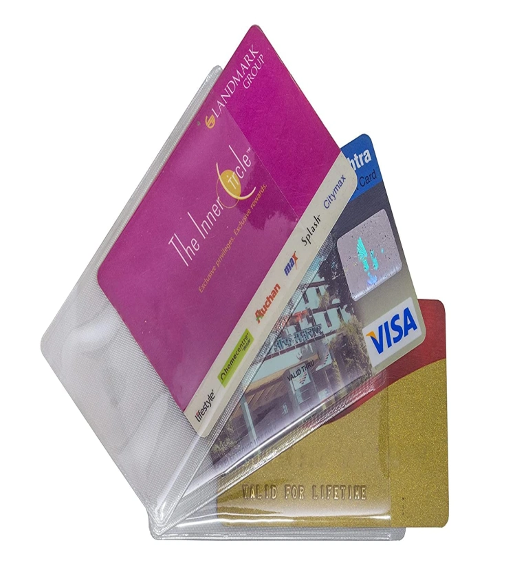 Lot de 30 pochettes en plastique transparent  pour cartes de crédit, cartes de crédit, cartes de débit, cartes d'identité, permis de conduire
