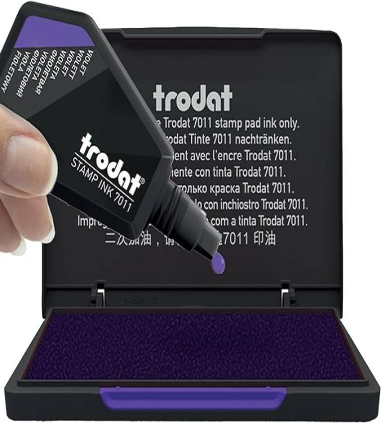 Trodat Encre de luxe pour tampon encreur 7011 - violetteflacon de 28 ml