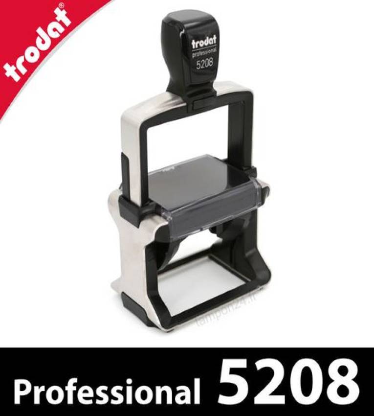 Tampon professionnel en métal 5208 1 7/8'' x 2 3/4'' - 10 lignes