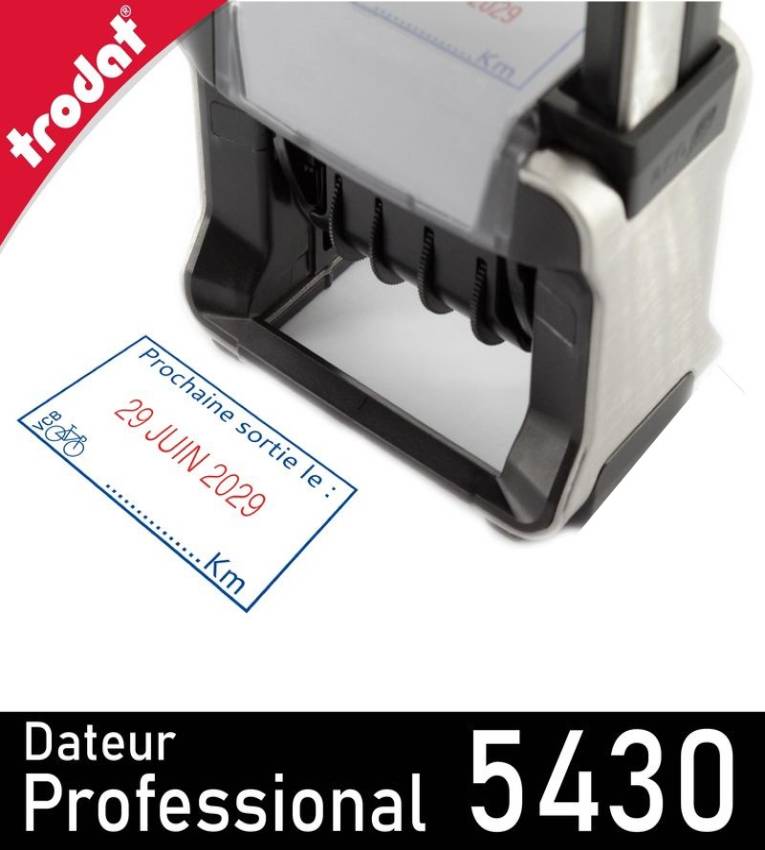 Tampon Dateur Métal line PROFESSIONAL 5474, 5 lignes (41x24mm)