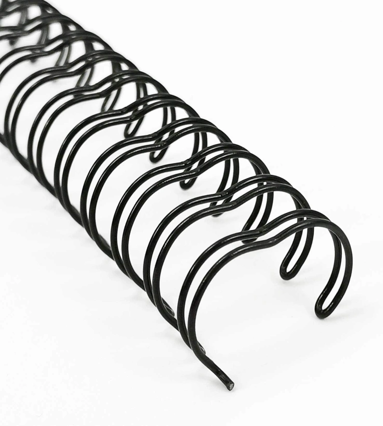 Lot de 100 anneaux noir de reliure métalliques, idéals pour relieuse. Stabilité, durabilité, ouverture à plat et qualité professionnelle.